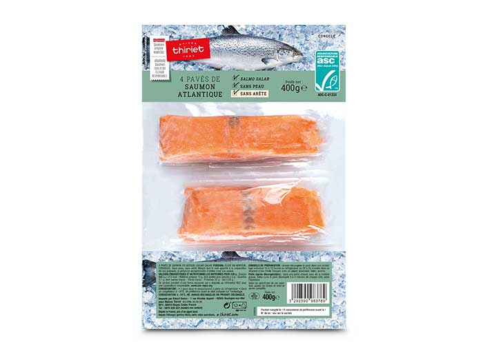 4 Pavés de saumon Atlantique sans peau