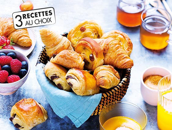 Viennoiseries - Mini viennoiseries en promotion parmis 3 recettes au choix