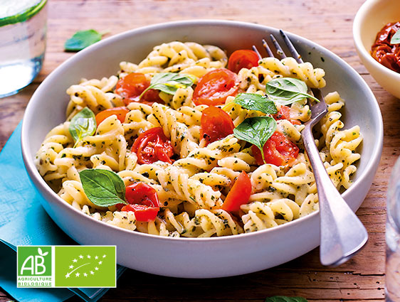 Plats cuisinés - Fusilli tomate et sauce au basilic biologiques