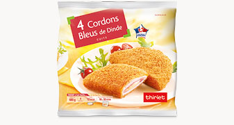 4 Cordons Bleus De Dinde Cuits Surgele Gamme Viandes Volailles Sur Thiriet
