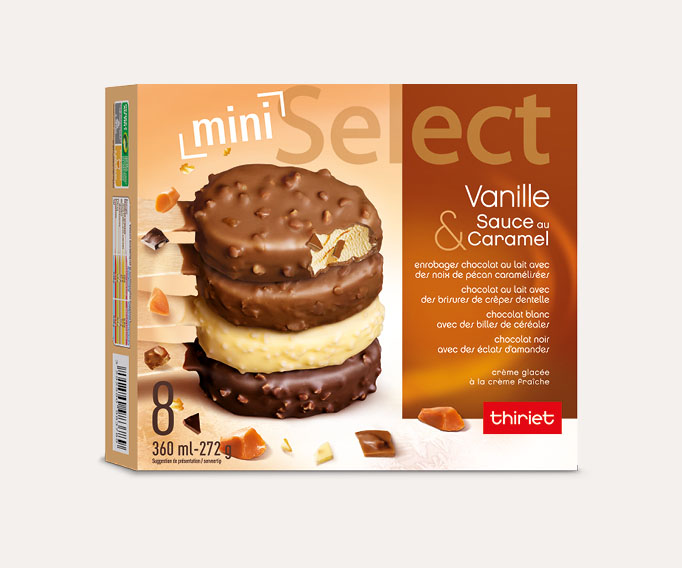 8 Select™ Mini bâtonnets Vanille/Caramel assortis
