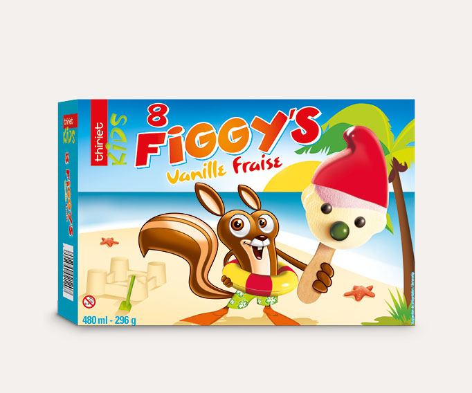8 Figgy's™ saveurs vanille/fraise