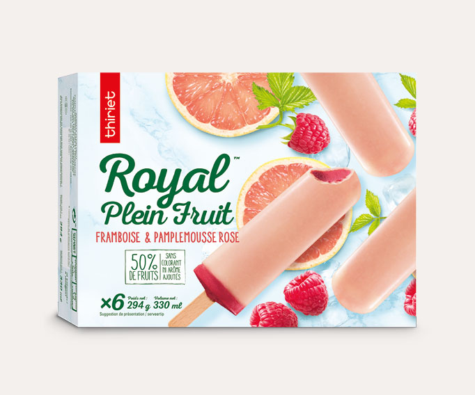 6 Royal™ Plein Fruit framboise pamplemousse rose
