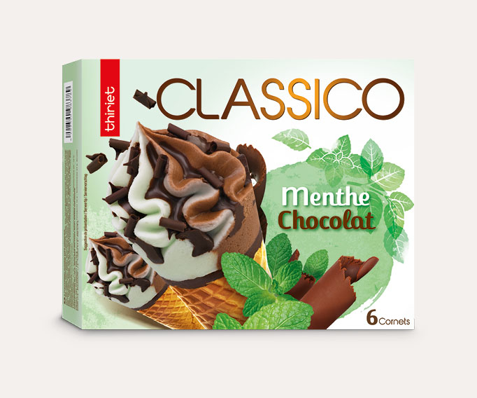 6 Cornets Classico Menthe/Chocolat