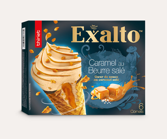 6 Cornets Exalto™ Caramel au beurre salé