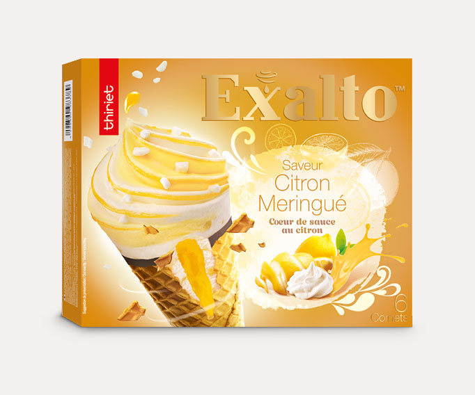 6 Cornets Exalto™ Saveur citron meringué