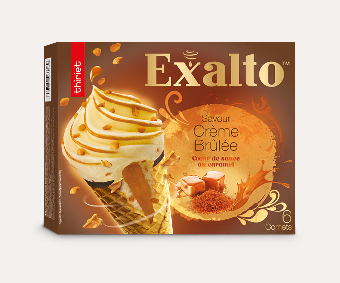 6 Cornets Exalto™ Saveur crème brûlée