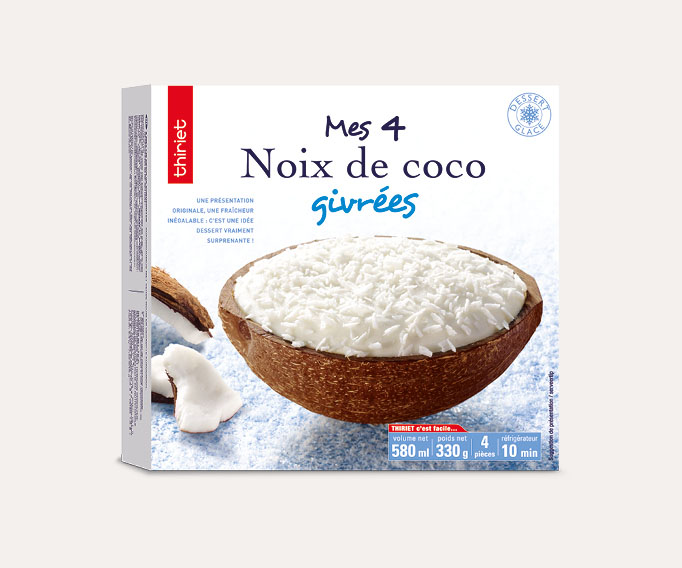 4 Noix de coco givrées
