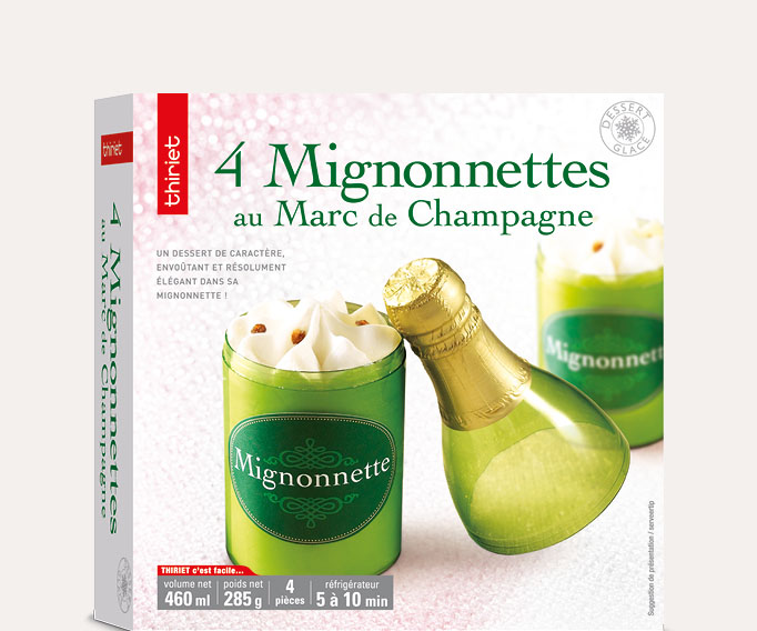 4 Mignonnettes au Marc de Champagne