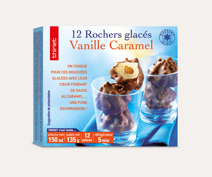 12 Rochers glacés vanille/caramel