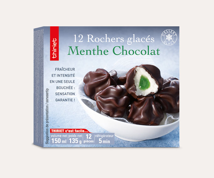 12 Rochers glacés menthe/chocolat
