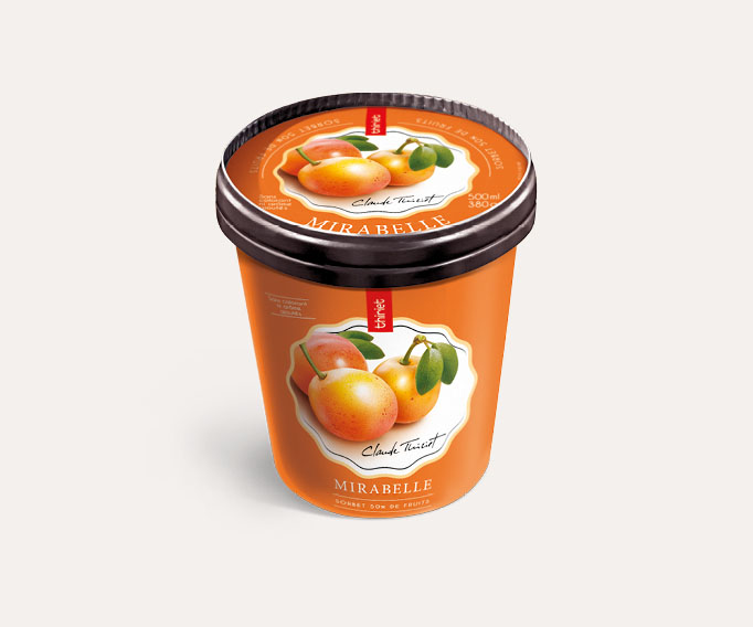Pot Sorbet Plein Fruit Mirabelle origine Lorraine