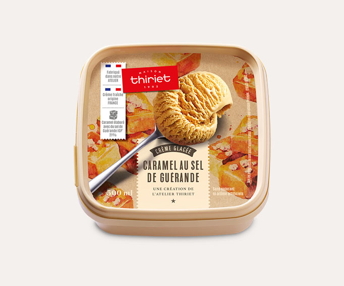 Crème glacée Caramel au sel de Guérande