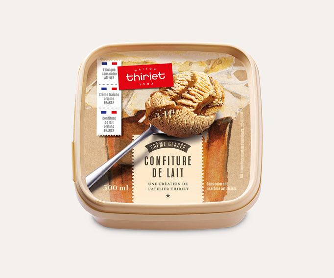 Crème glacée Confiture de lait avec marbrures