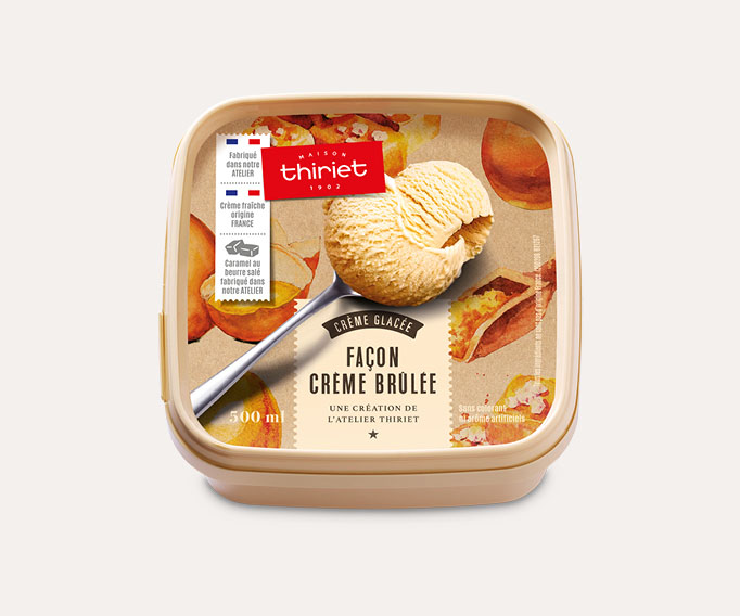 Crème glacée façon crème brûlée