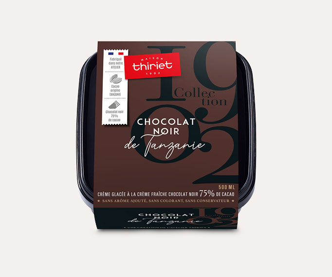 Crème glacée Chocolat Noir de Tanzanie Collection 1902