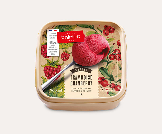 Sorbet Plein Fruit Framboise - Cranberry