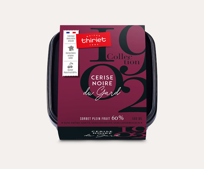 Sorbet Plein Fruit Cerise noire du Gard Collection 1902