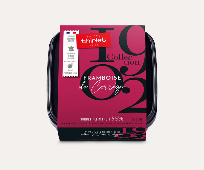 Sorbet Plein Fruit Framboise de Corrèze Collection 1902