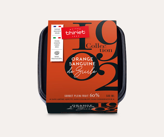 Sorbet Plein Fruit Orange sanguine de Sicile Collection 1902