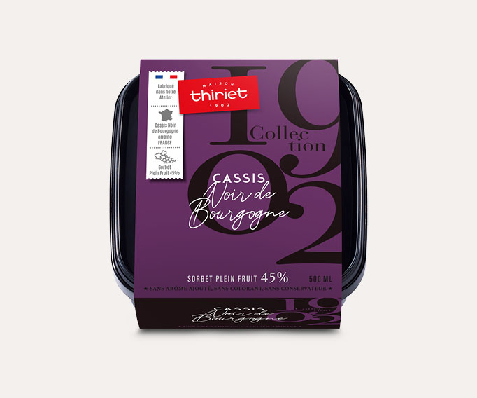 Sorbet Plein Fruit Cassis Noir de Bourgogne Collection 1902