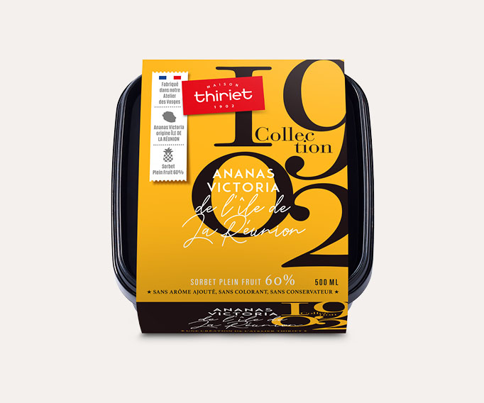 Sorbet Plein Fruit Ananas Ile de la Réunion Collection 1902