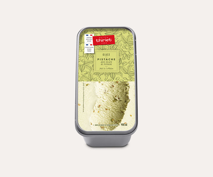 Glace pistache avec éclats de pistache
