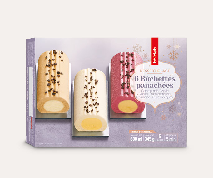 6 Bûchettes panachées
