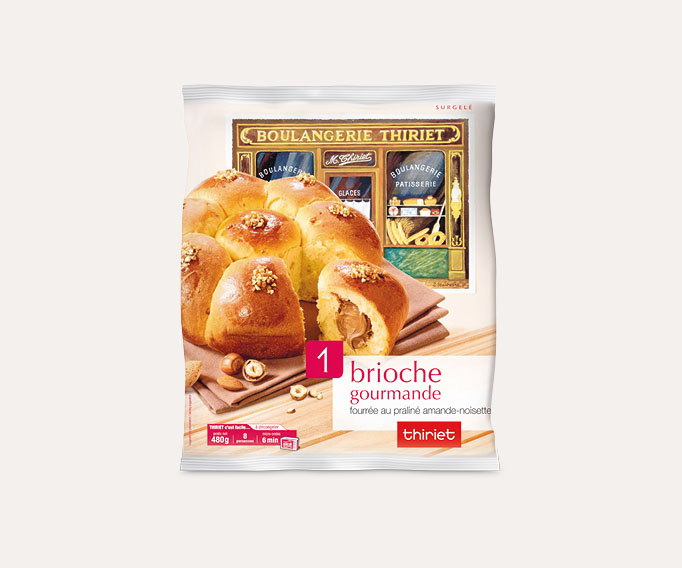 Brioche fourrée au praliné amande - noisette