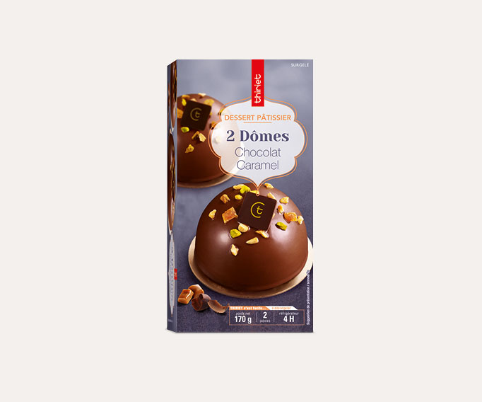 2 Dômes chocolat/caramel
