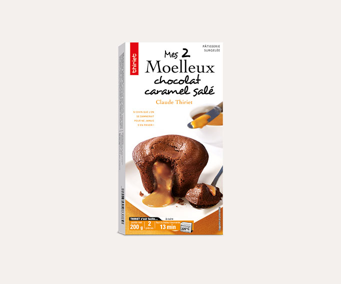 2 Moelleux au chocolat caramel salé
