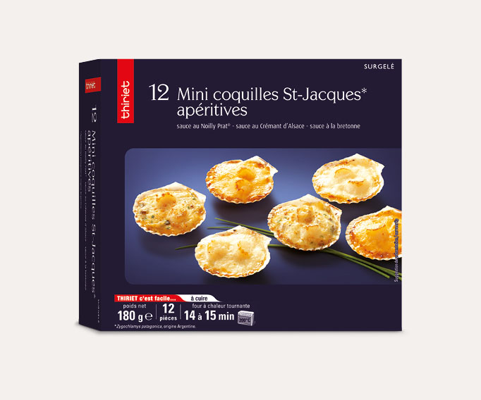 12 Mini coquilles St-Jacques apéritives