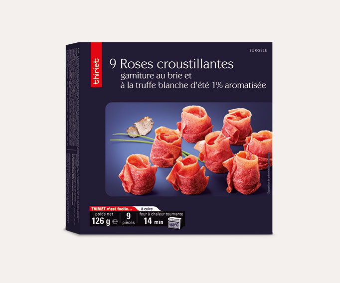 9 Roses croustillantes, garniture brie et truffe
