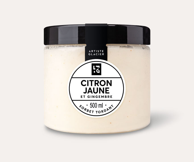 Sorbet Plein Fruit Citron jaune et gingembre
