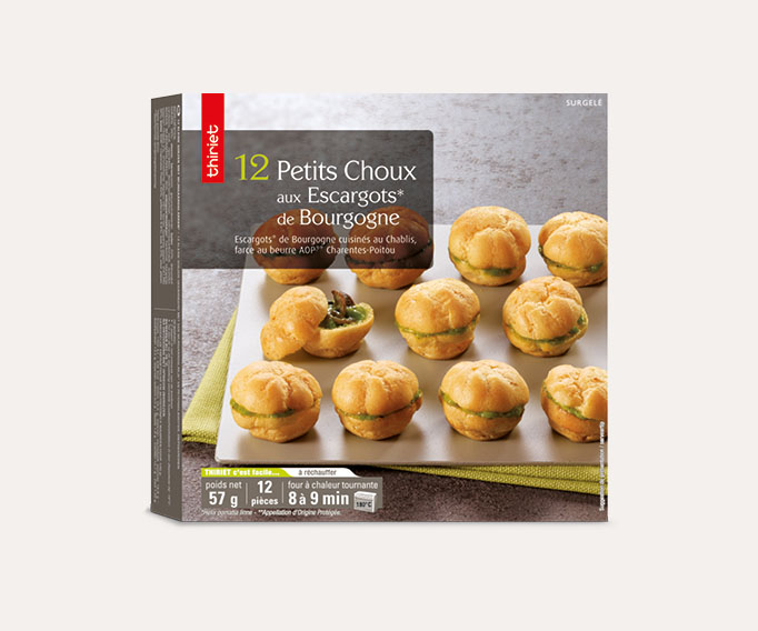 12 Petits choux aux escargots de Bourgogne