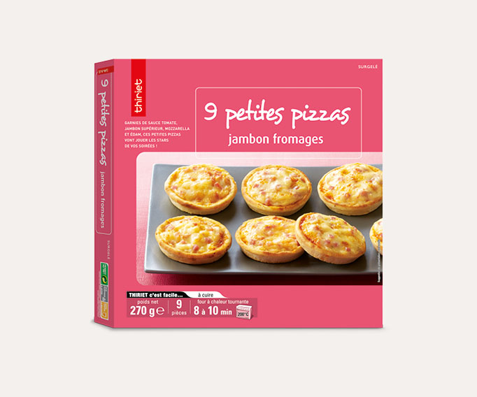9 Petites pizzas jambon/fromages
