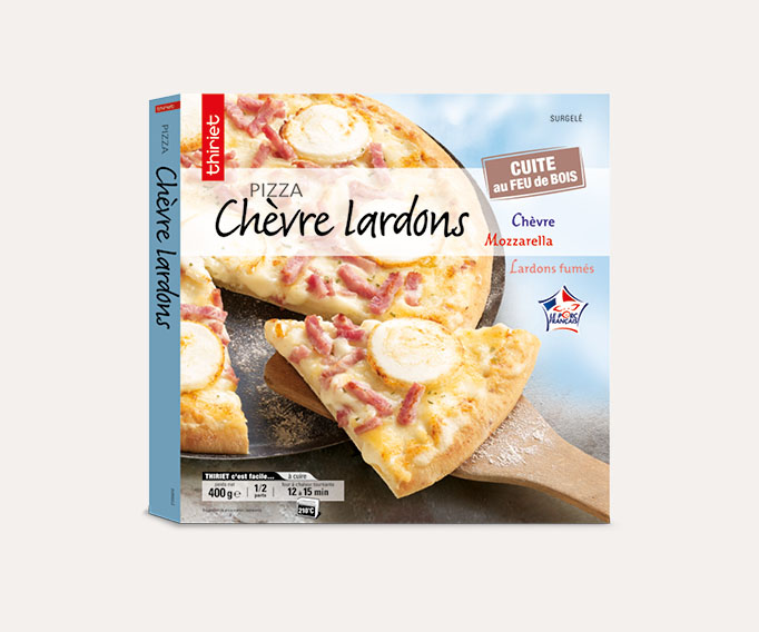 Pizza chèvre lardons