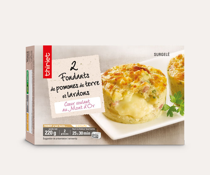 2 Fondants de pommes de terre et lardons Lot de 2 boîtes