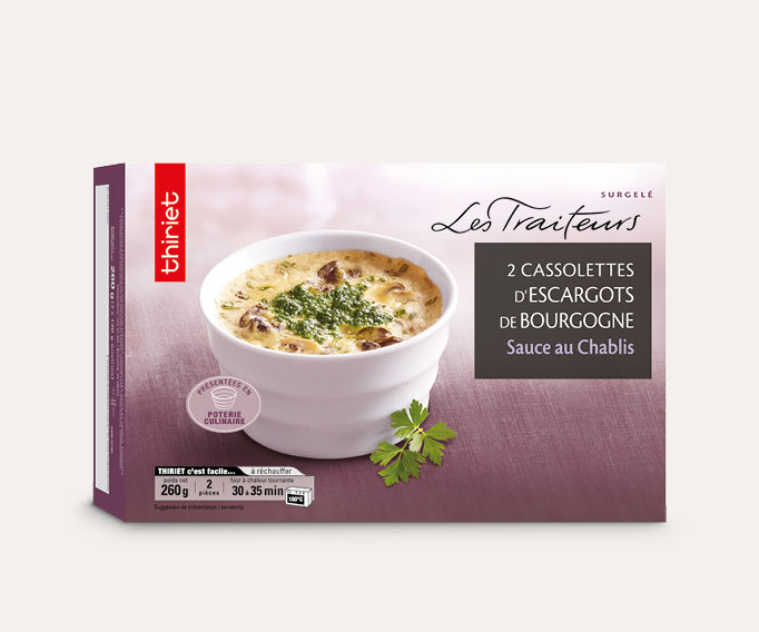 2 Cassolettes escargots de Bourgogne sauce Chablis