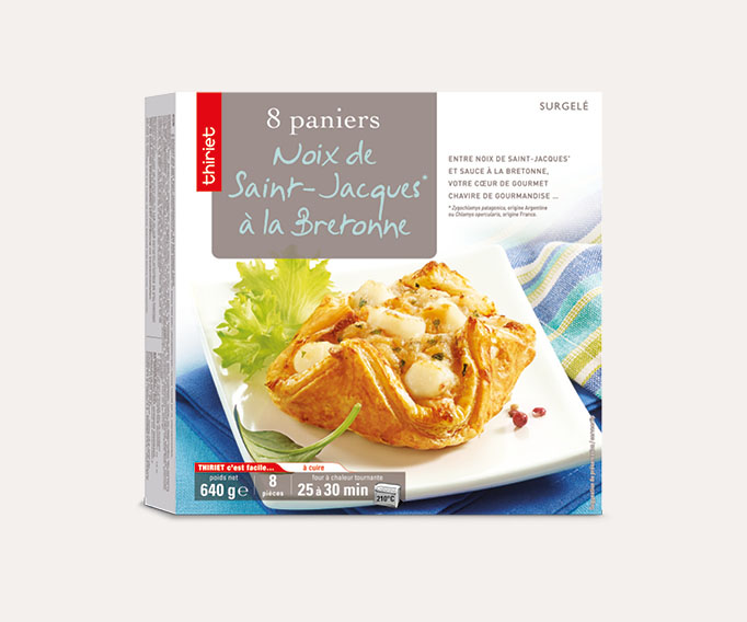 8 Paniers aux noix de St-Jacques*, à la bretonne