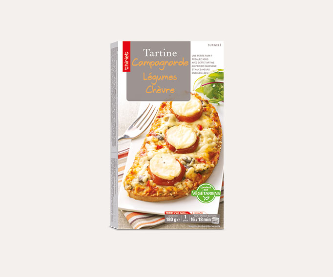 Tartine campagnarde légumes et chèvre