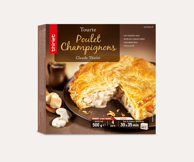 Tourtes poulet/champignons Lot de 2 boîtes