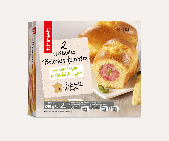 2 Véritables brioches saucisson de Lyon pistaché