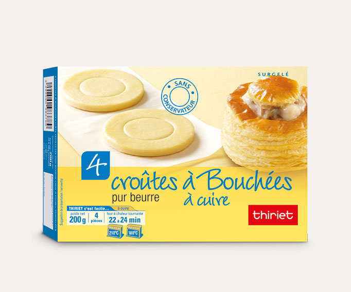 4 Croûtes à bouchées à cuire