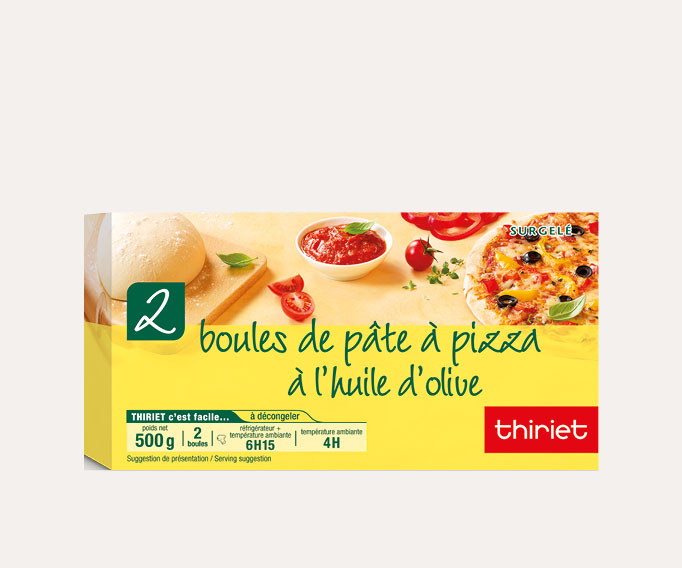 2 Boules de pâte à pizza à l'huile d'olive