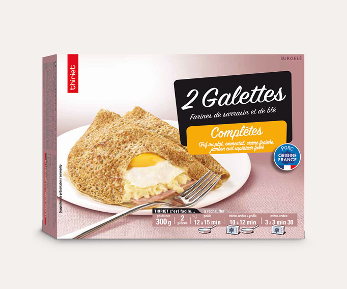 2 Galettes complètes œuf, jambon, emmental