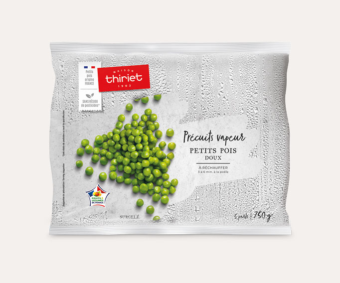 Petits pois précuits vapeur