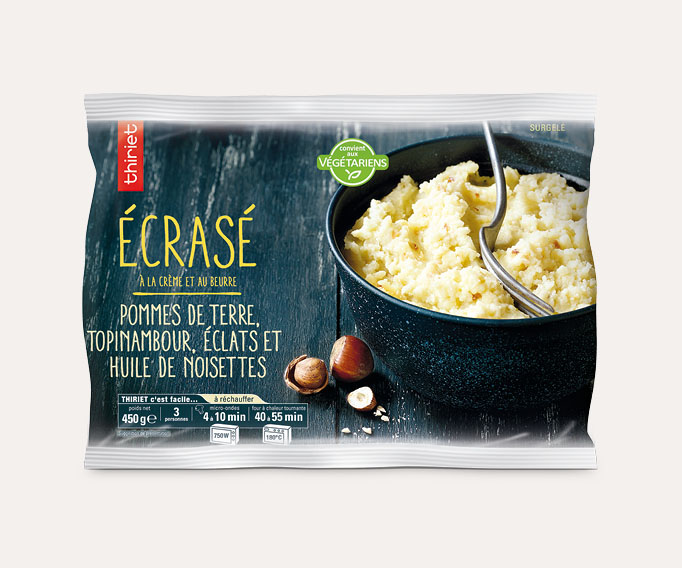 Écrasé de pommes de terre, topinambour, noisettes