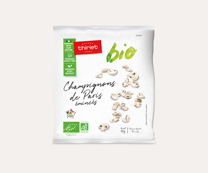 Champignons de Paris émincés biologiques