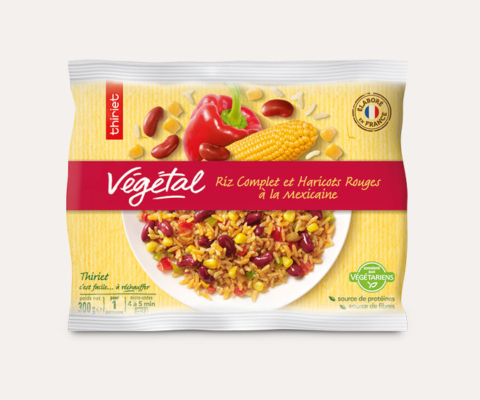 Riz complet et haricots rouges à la mexicaine